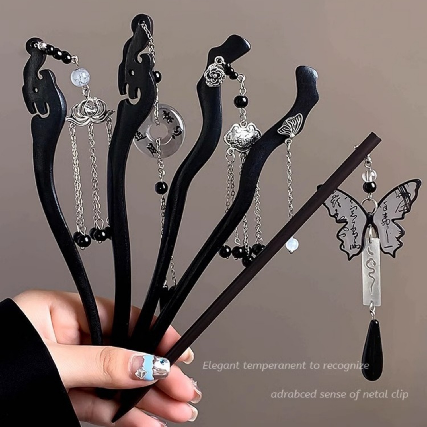 Hair Fork Stick - Lichte luxe houten kwastje haarspeld voor