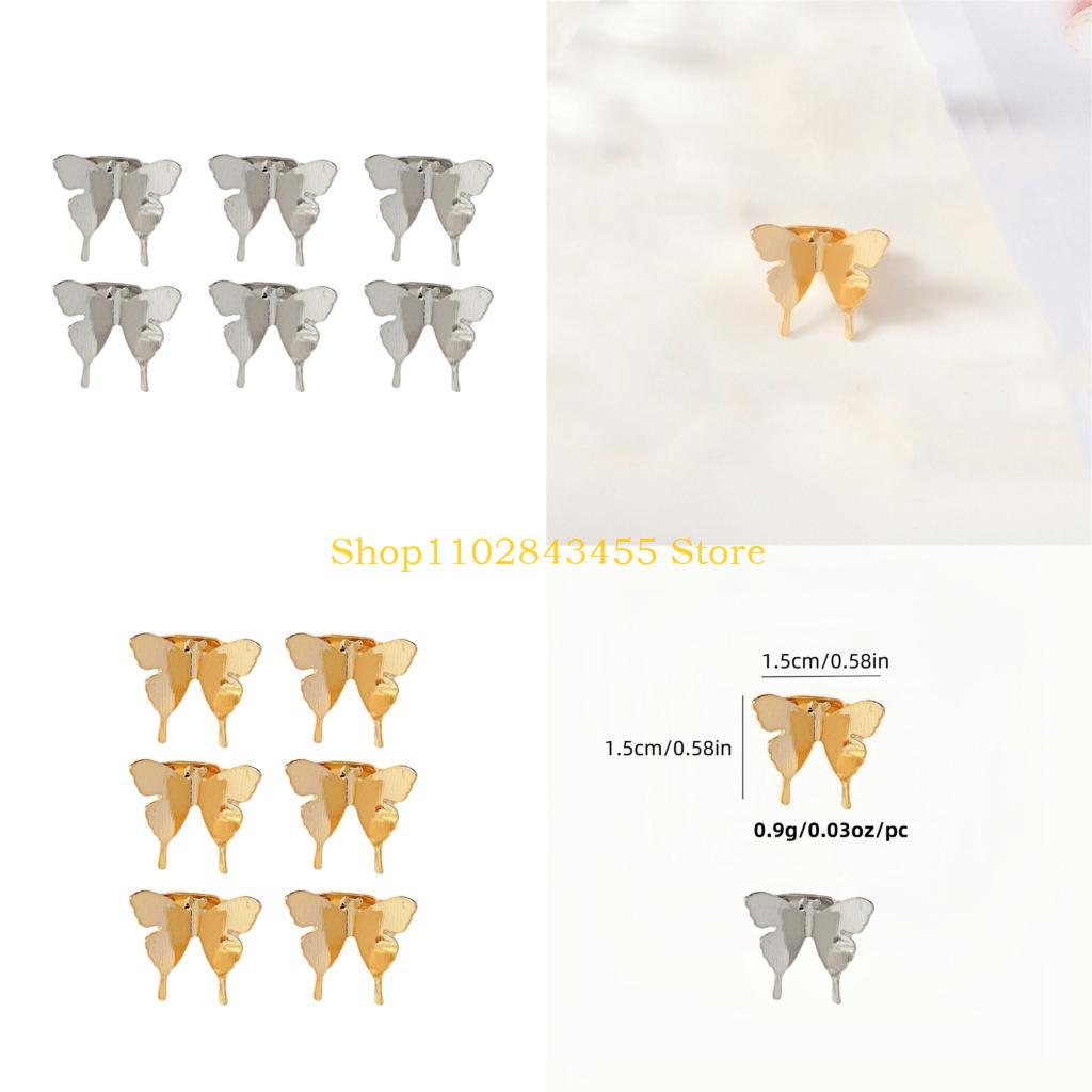 Women Accessories Description - 49MC 6 stuks elegante 3D vlinder