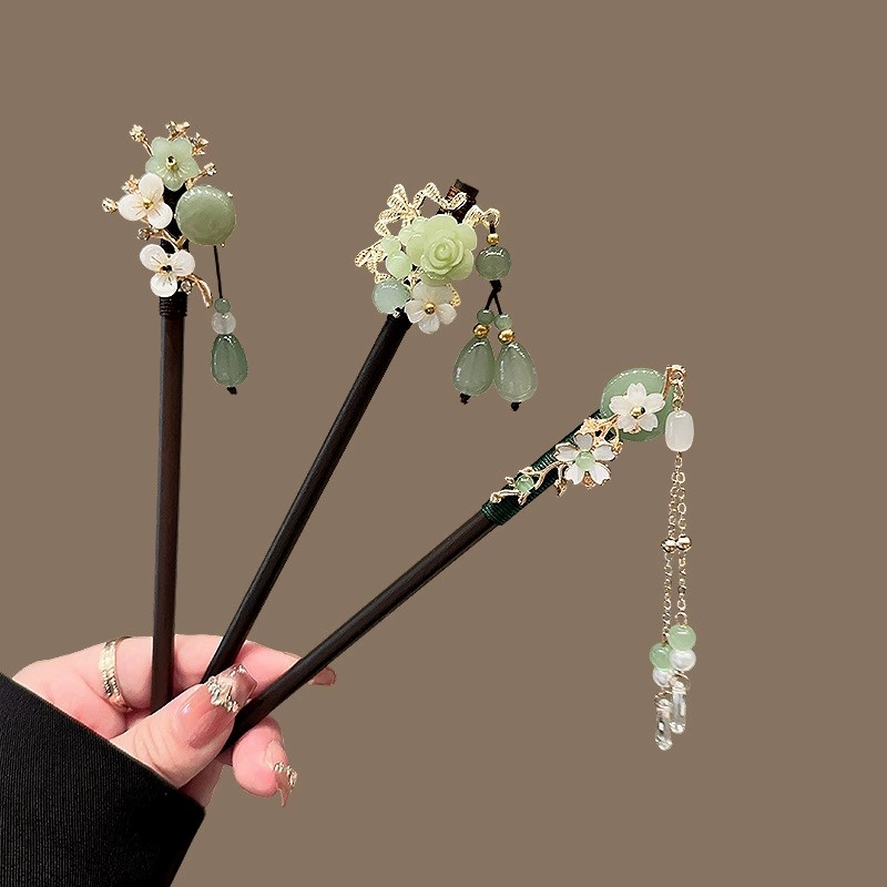 Hair Fork Stick - Antieke Houten Haarspeld Dames Elegante Haarstok