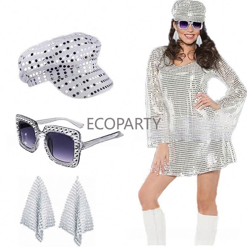 Women'S Accessories In The 70S - 2024 3PCS/5PCS 70s Disco Kostuum Accessoires