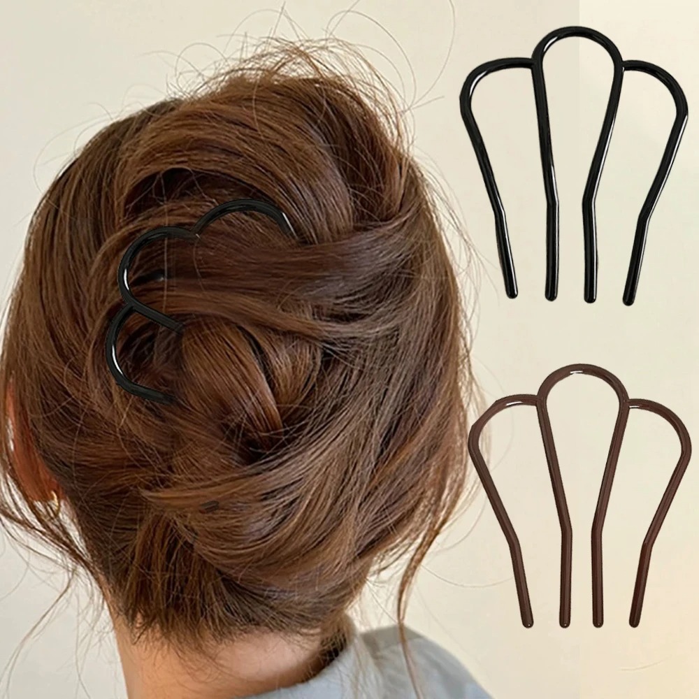 Hair Fork Stick - Elegante zachte acryl U-vormige haarstokjes voor