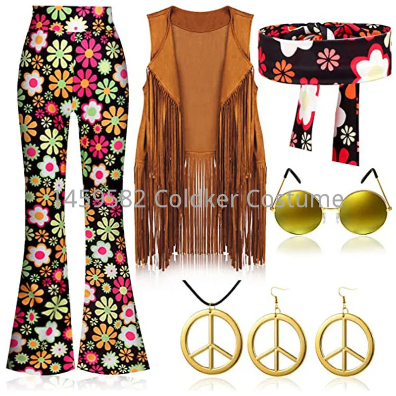 Hippie kostuum vrouwen vrede l - Women'S Accessories In The 70S recensie en prijs