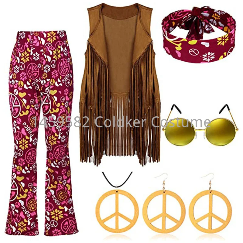Hippie kostuum vrouwen vrede l - Women'S Accessories In The 70S recensie en prijs