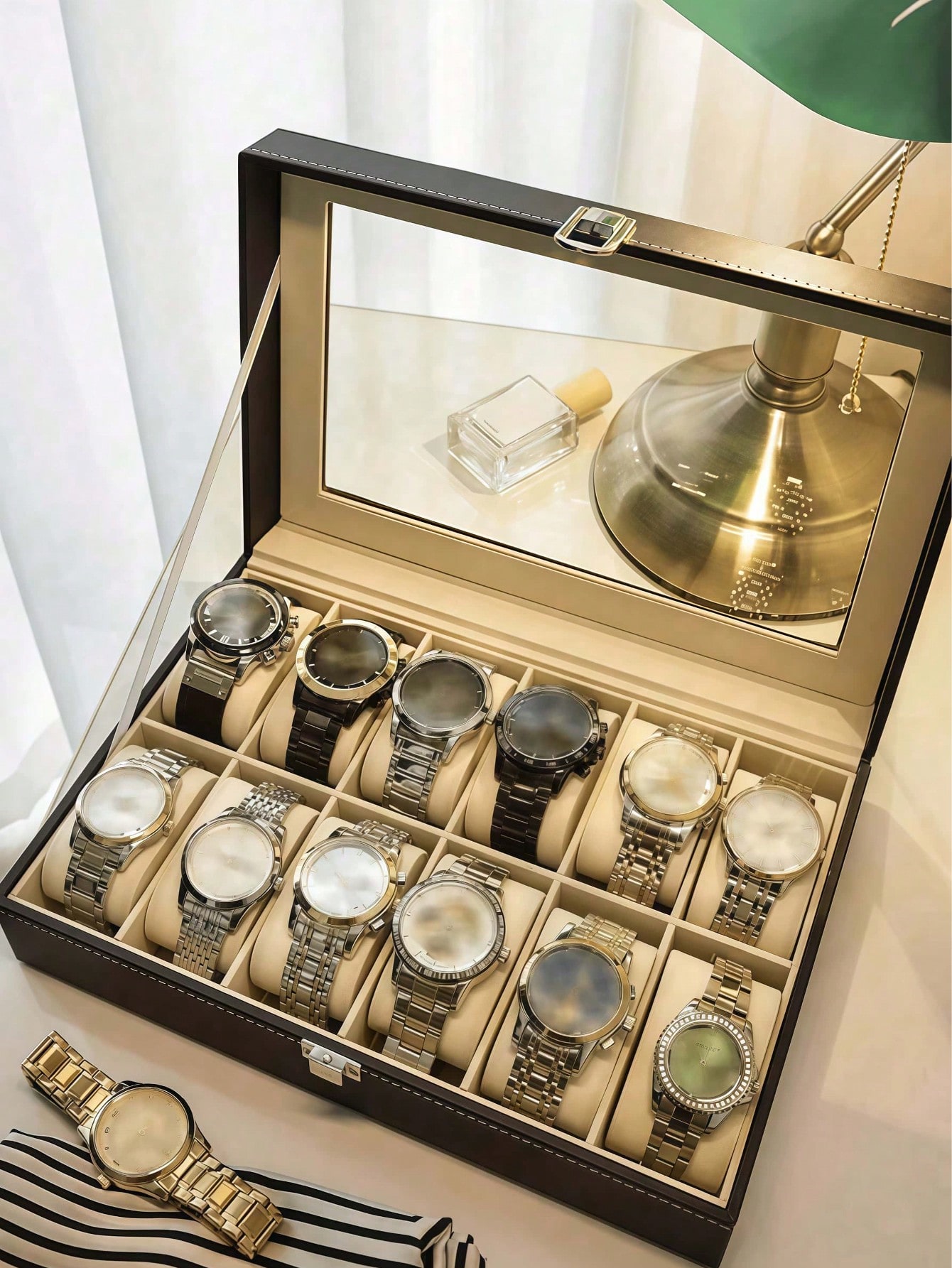 Leren horlogedoos met slot, gr - Women Accessories Box recensie en prijs