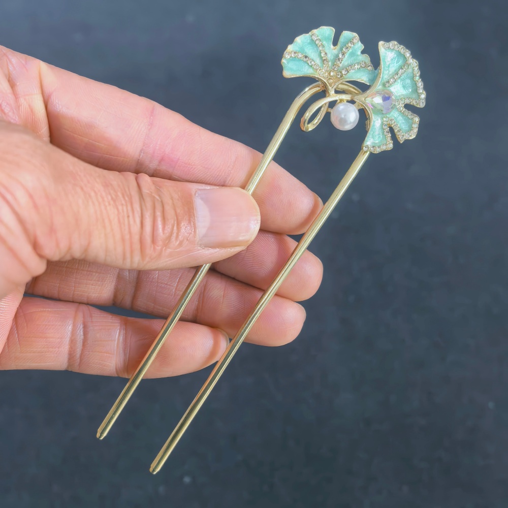 Vintage bloemen vlinder haarst - Hair Fork Stick recensie en prijs